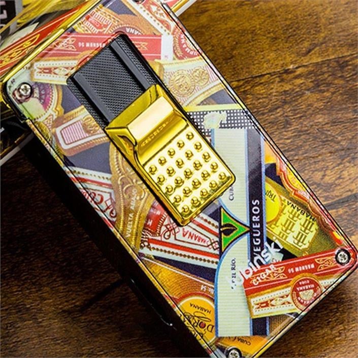 LB-727,Lubinski Yeni Seri Cuban Design Üçlü Puro Seti Çakmak+Kesici+Küllük