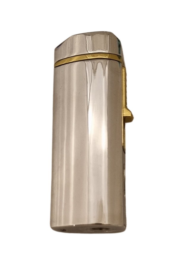 TR8077,PremiumQuality Çakmak Kesici Gaz Gümüş Üçlü Puro Seti