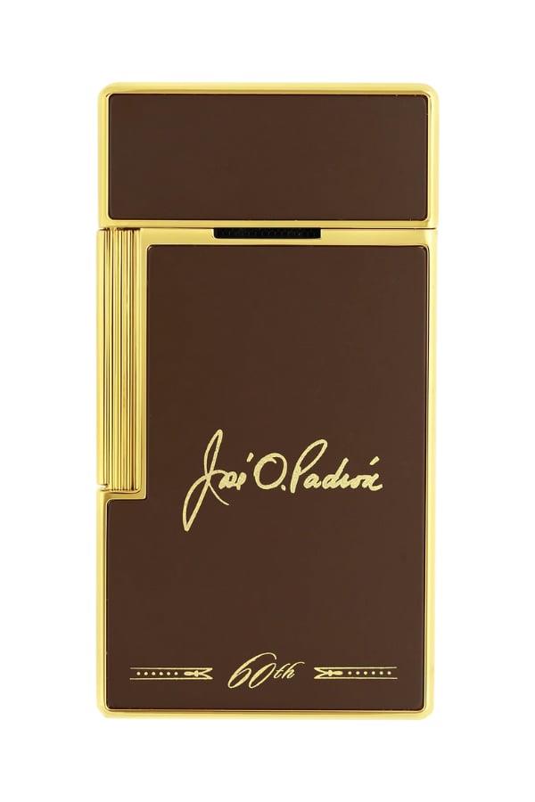 ST-PDR-002,S.T. Dupont Padron Kahverengi Çakmak Kesici Küllük Üçlü Puro Seti