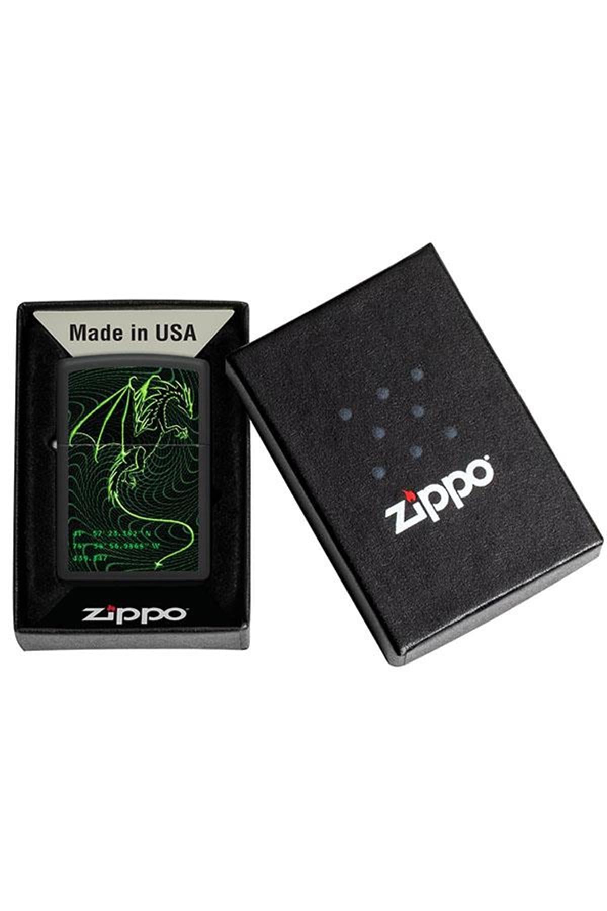 TR5153,Zippo Çakmak 48497-100088 Cyberpunk Dragon Design