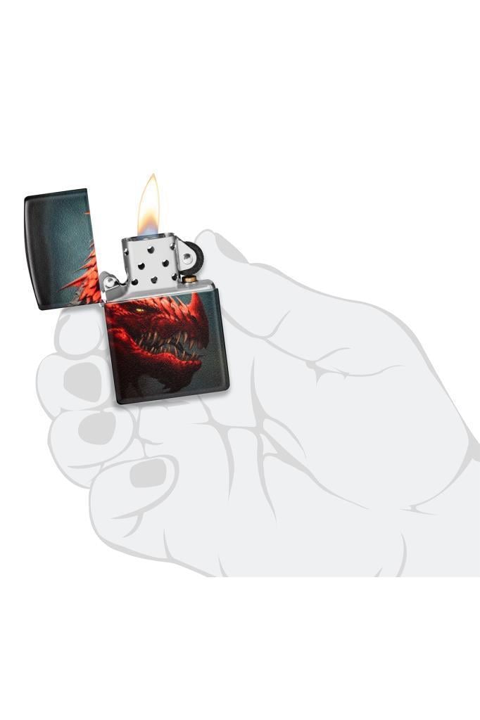 TR6638,Zippo Çakmak 48777-109102 49352 Red Dragon Design