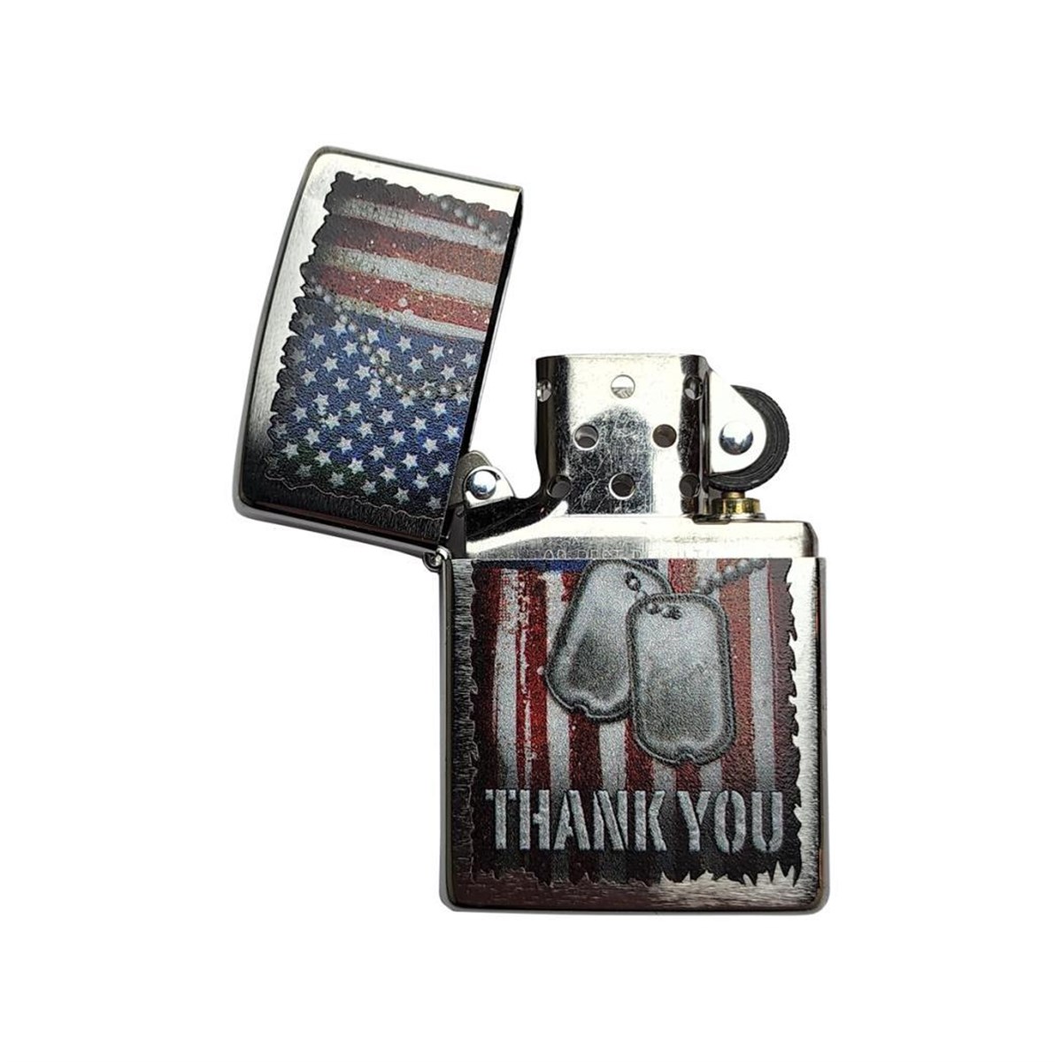 TR3848,Zippo Çakmak 56161 American Flag Thank You Design