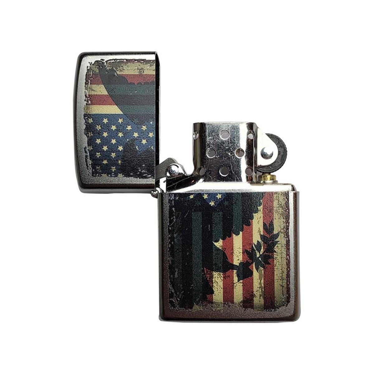 TR3849,Zippo Çakmak American Flag Eagle Design
