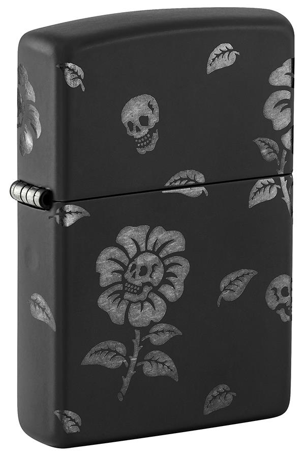 TR7420,Zippo Çakmak 48931-111811 218C Flower Skulls Design