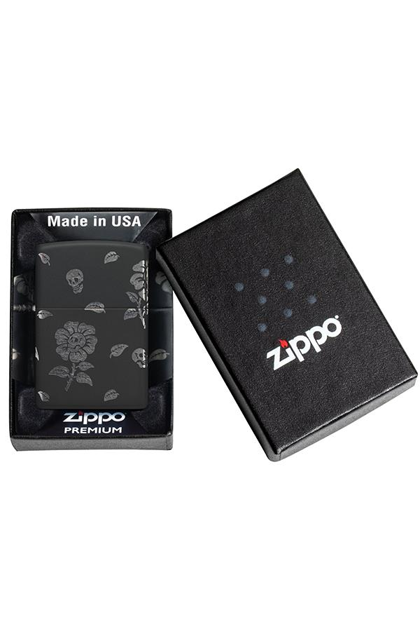 TR7420,Zippo Çakmak 48931-111811 218C Flower Skulls Design