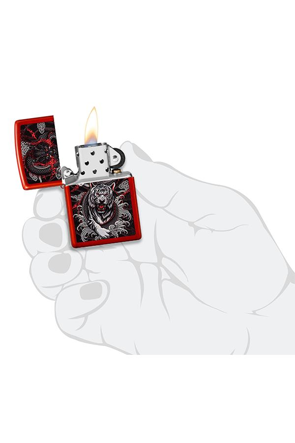 TR7415,Zippo Çakmak 48933-111985 49475 Dragon Tiger Design
