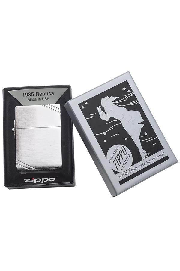 TR7519,Zippo Çakmak Replica W/Slashes Design 1935-000014