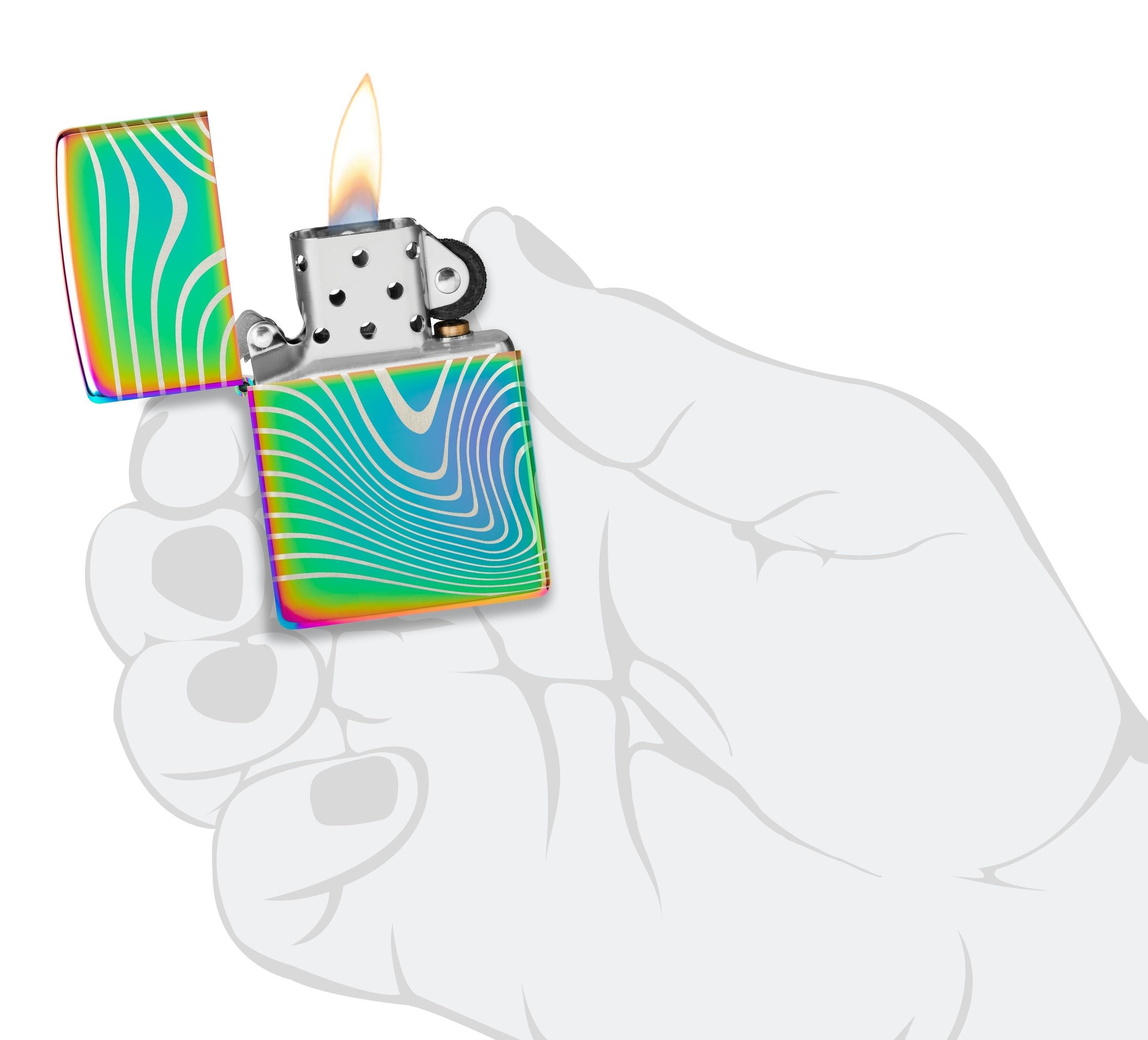 TR8556,Zippo Çakmak 151 Wavy Pattern Design 48775-109104