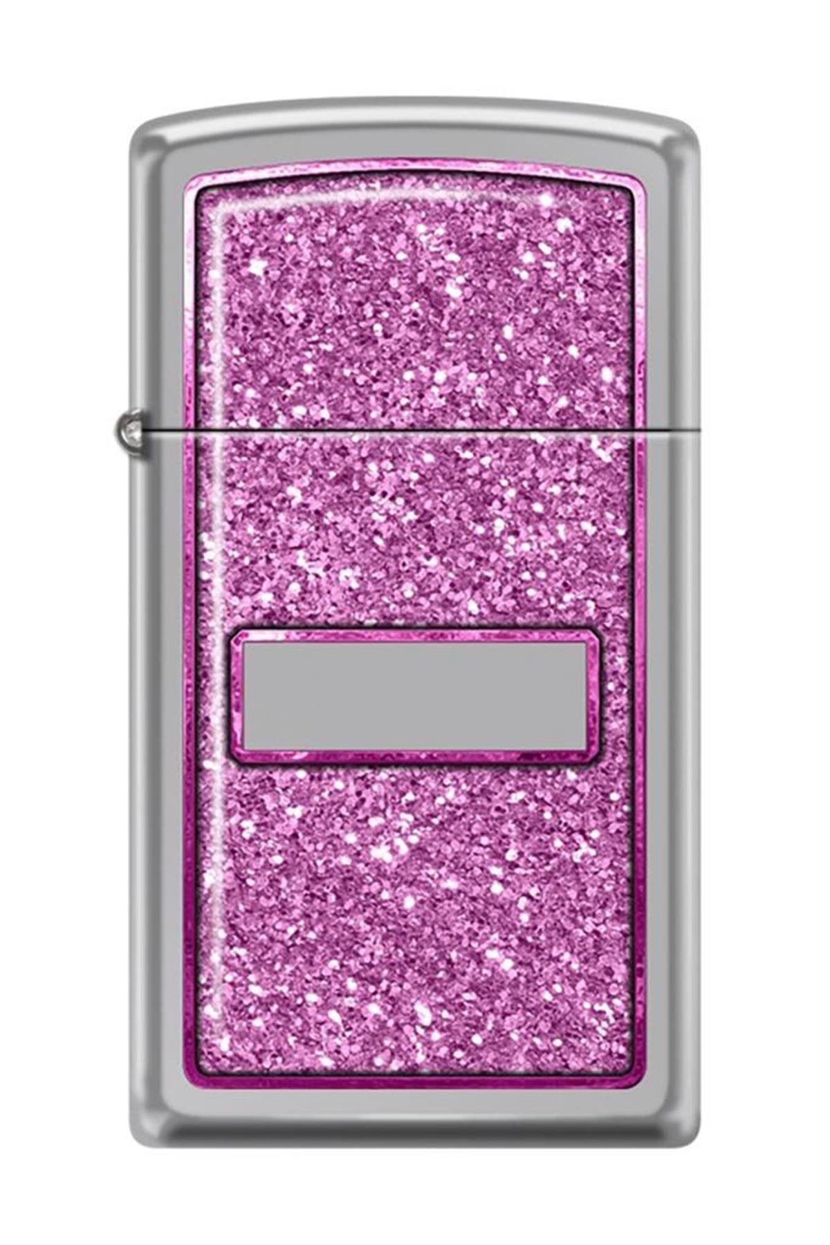 TR6227,Zippo Çakmak 1610-106488 Pink Glitter Panel Design