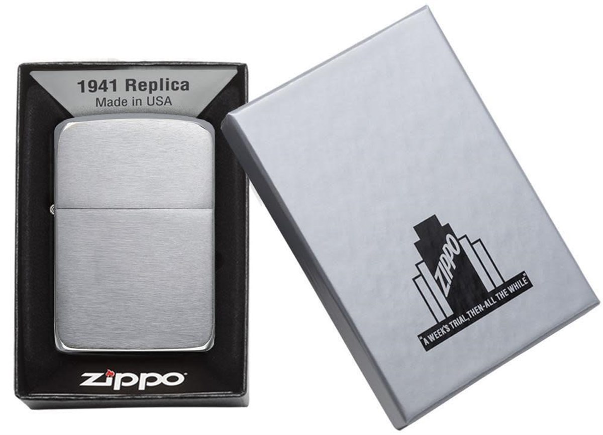 TR3744,Zippo Çakmak 1941 Brush Chrome 1941-000934