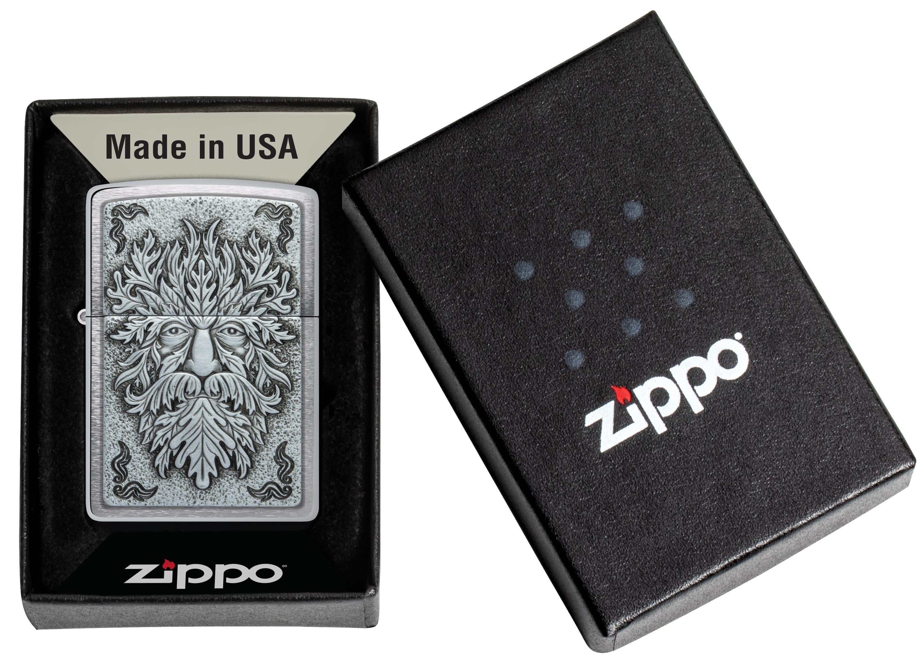 TR8537,Zippo Çakmak 200 Green Man Emblem 48906-109082