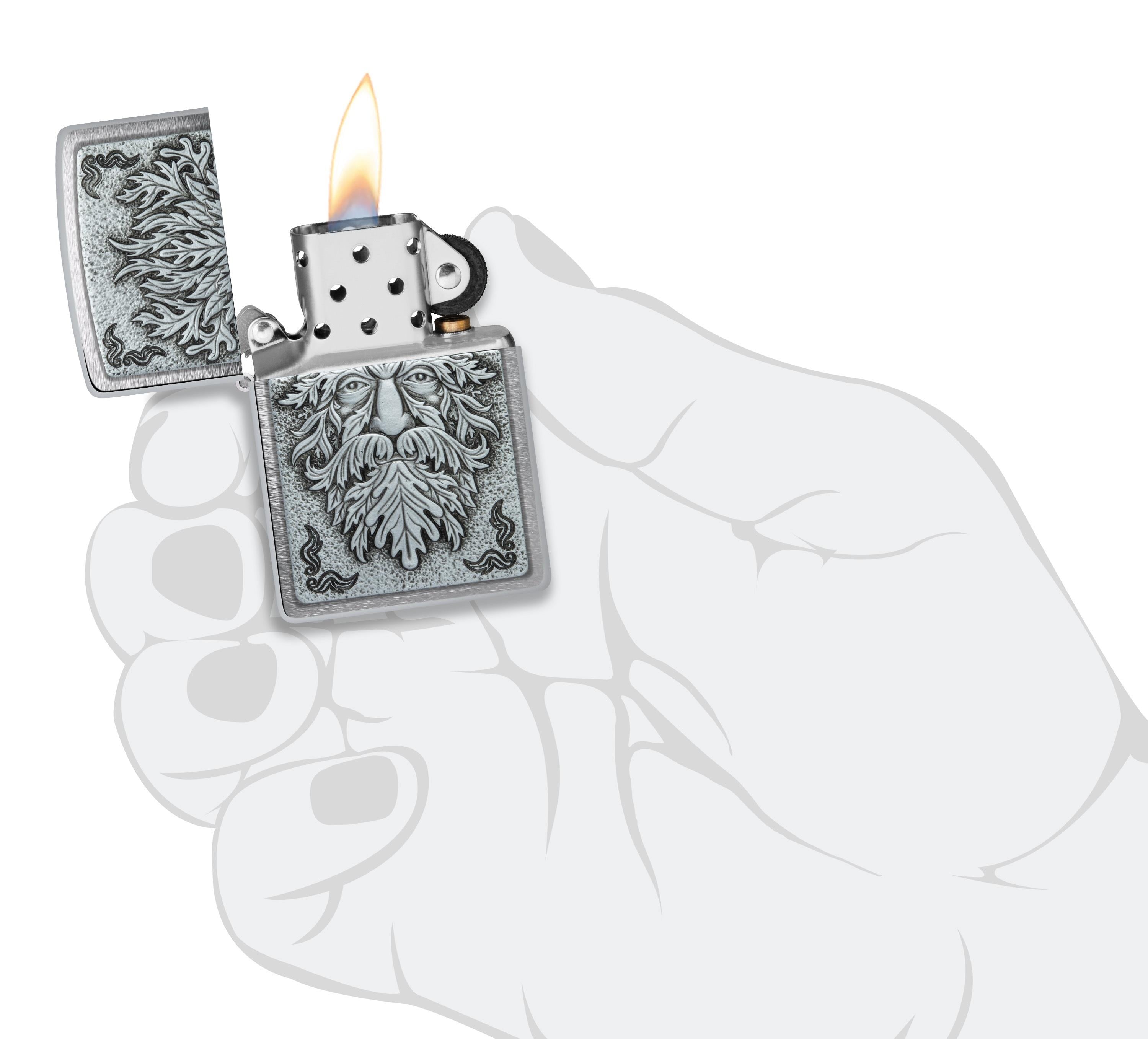 TR8537,Zippo Çakmak 200 Green Man Emblem 48906-109082