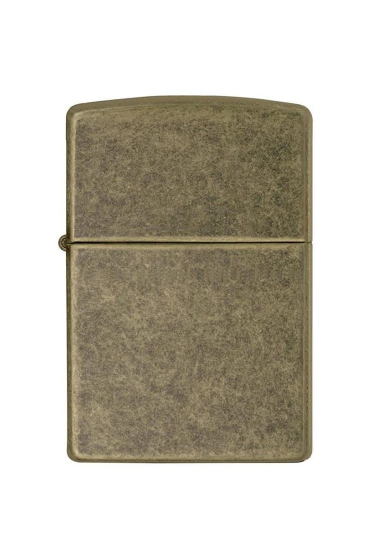 TR5327,Zippo Çakmak 201FB-000117 Reg Flat Btm Antique Bras