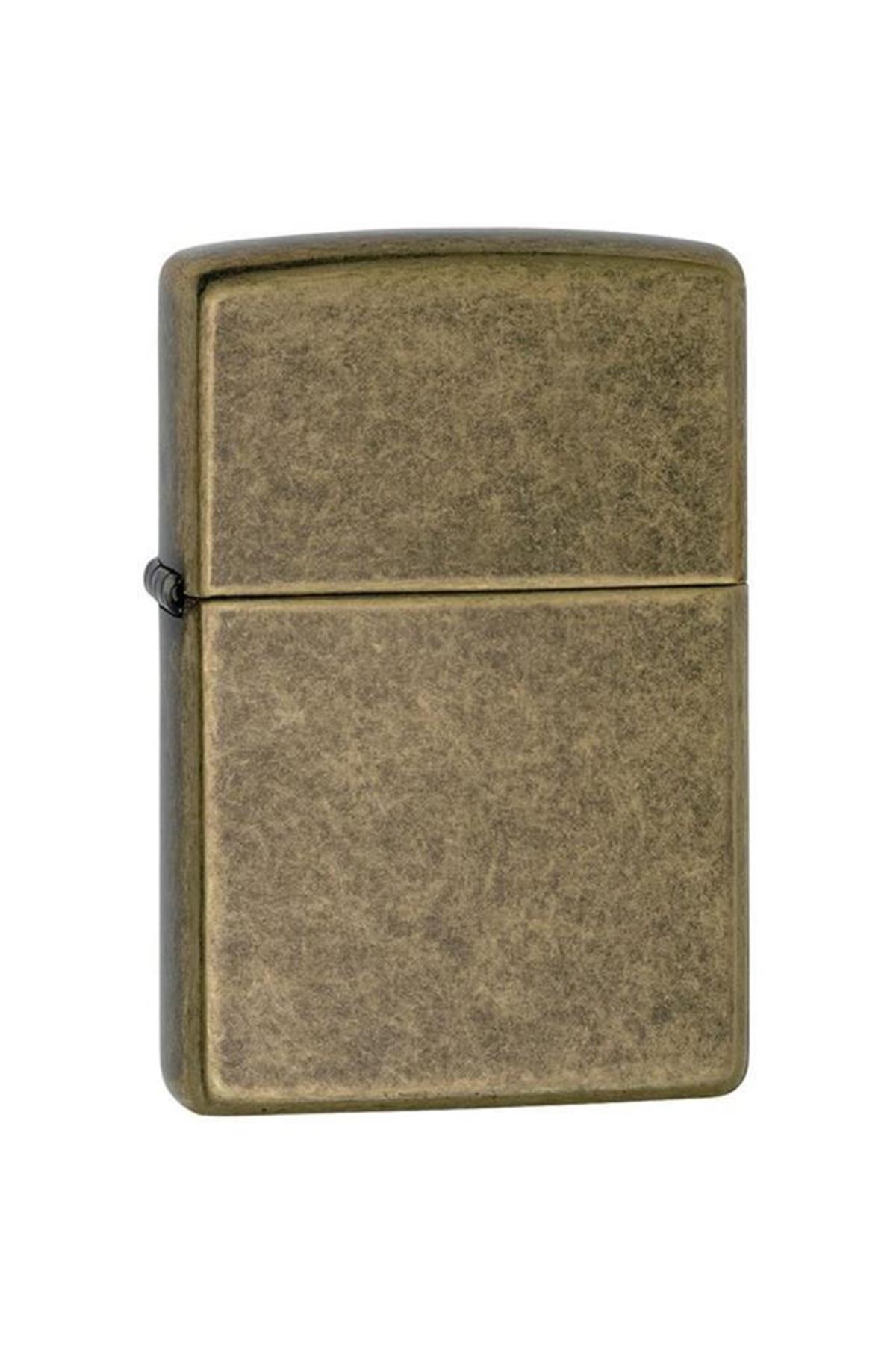 TR5327,Zippo Çakmak 201FB-000117 Reg Flat Btm Antique Bras
