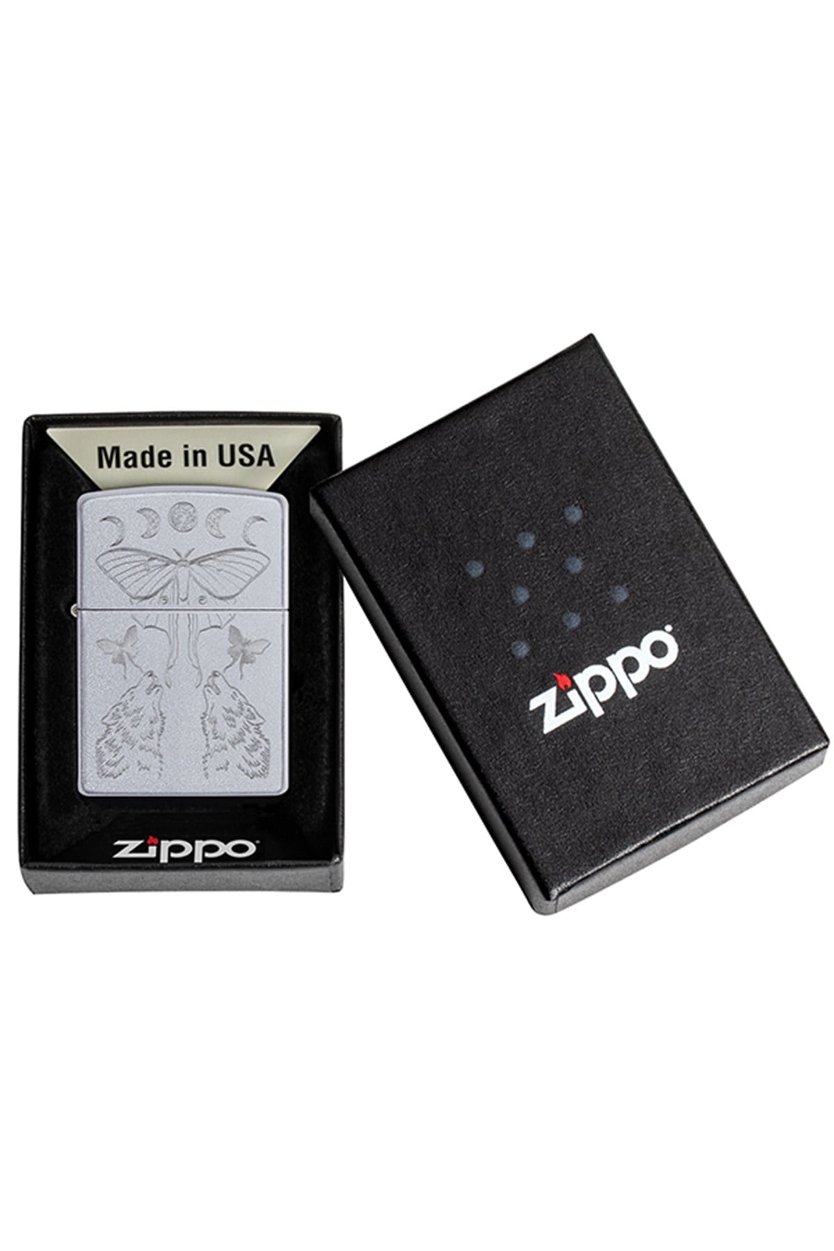 TR5016,Zippo Çakmak 205 21 Pfspr Butterfly & Wolf Design 49591