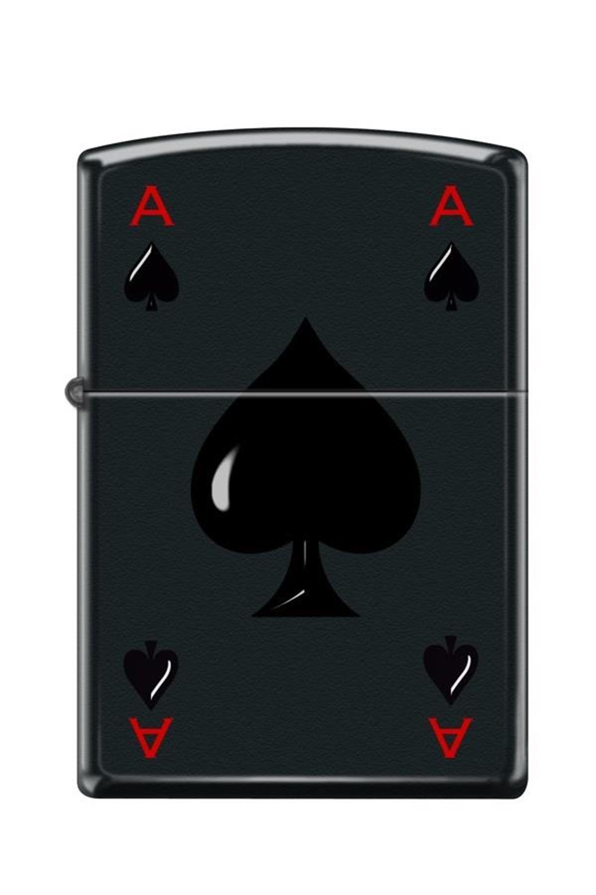 TR4376,Zippo Çakmak 218-096641 Black Ace
