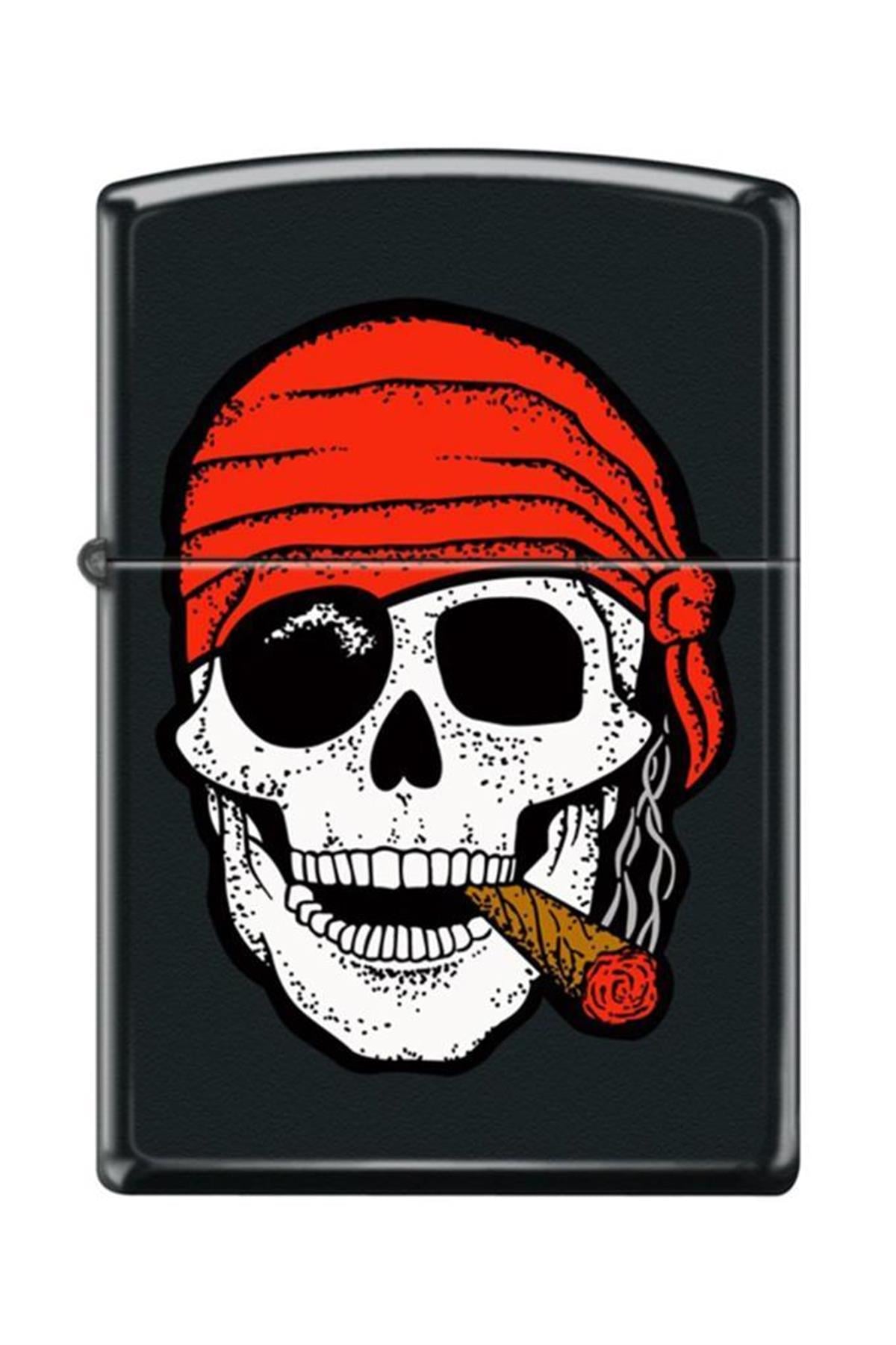 TR5330,Zippo Çakmak 218-102064 Skull With Cigar