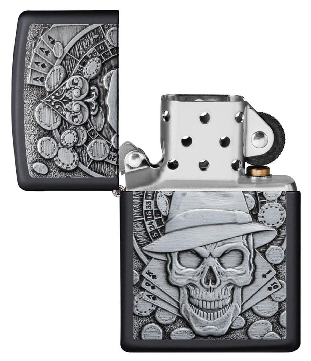 TR3235,Zippo Çakmak 218 Gambling Skull 49183-078935