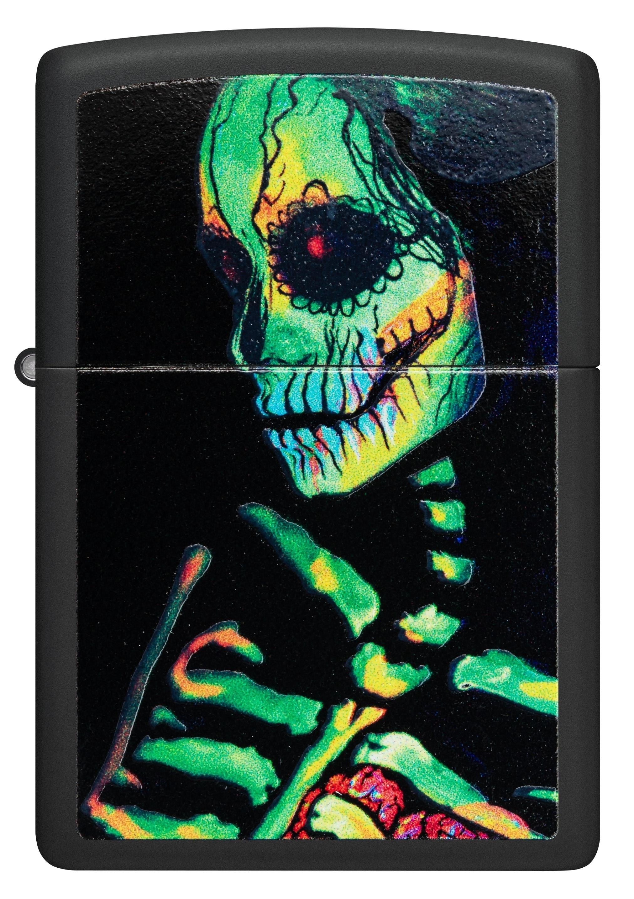 TR8504,Zippo Çakmak 218 Glowing Skull Design 48761-109141