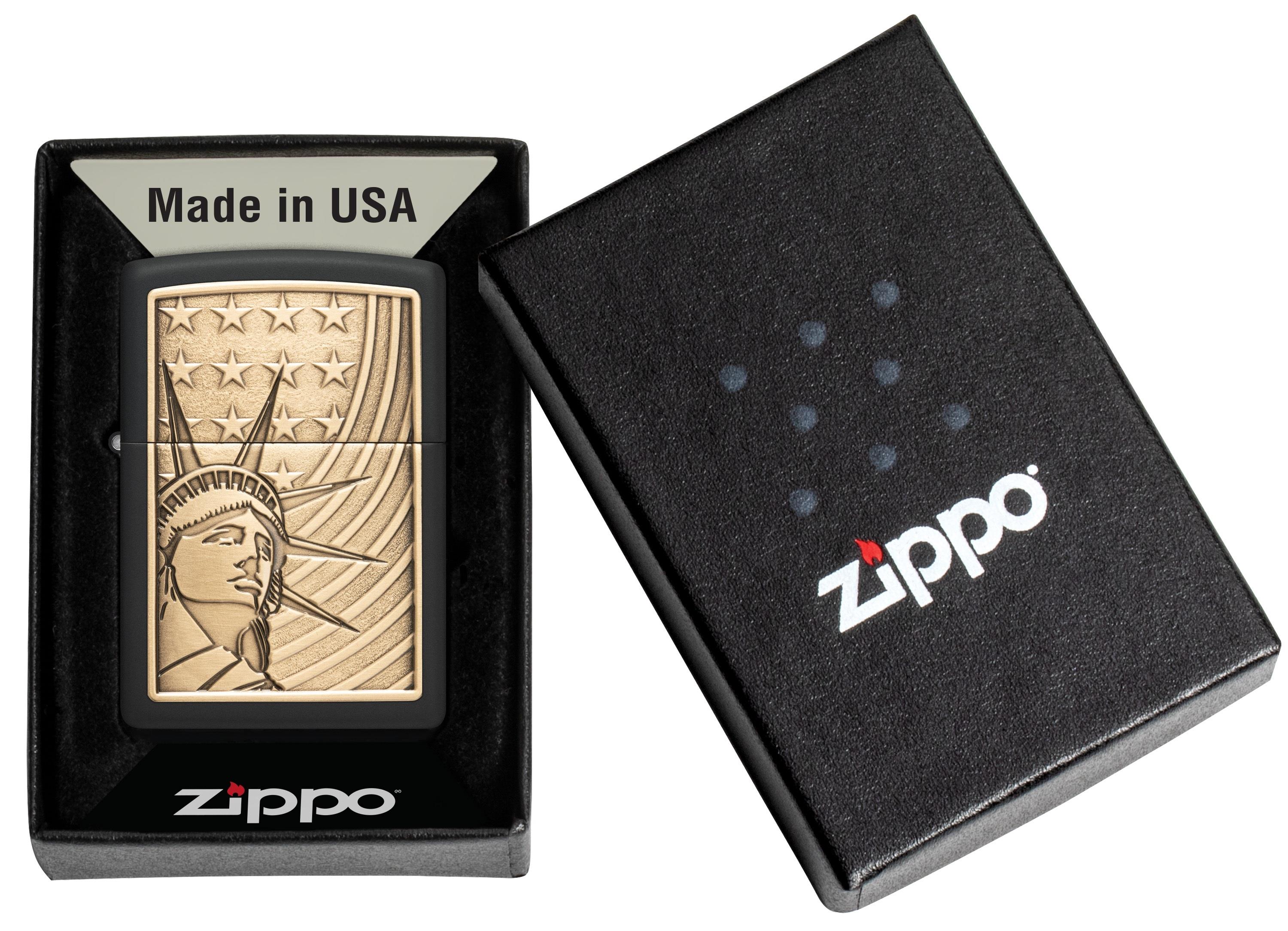 TR8468,Zippo Çakmak 218 Liberty And Flag Emblem 48921-114536