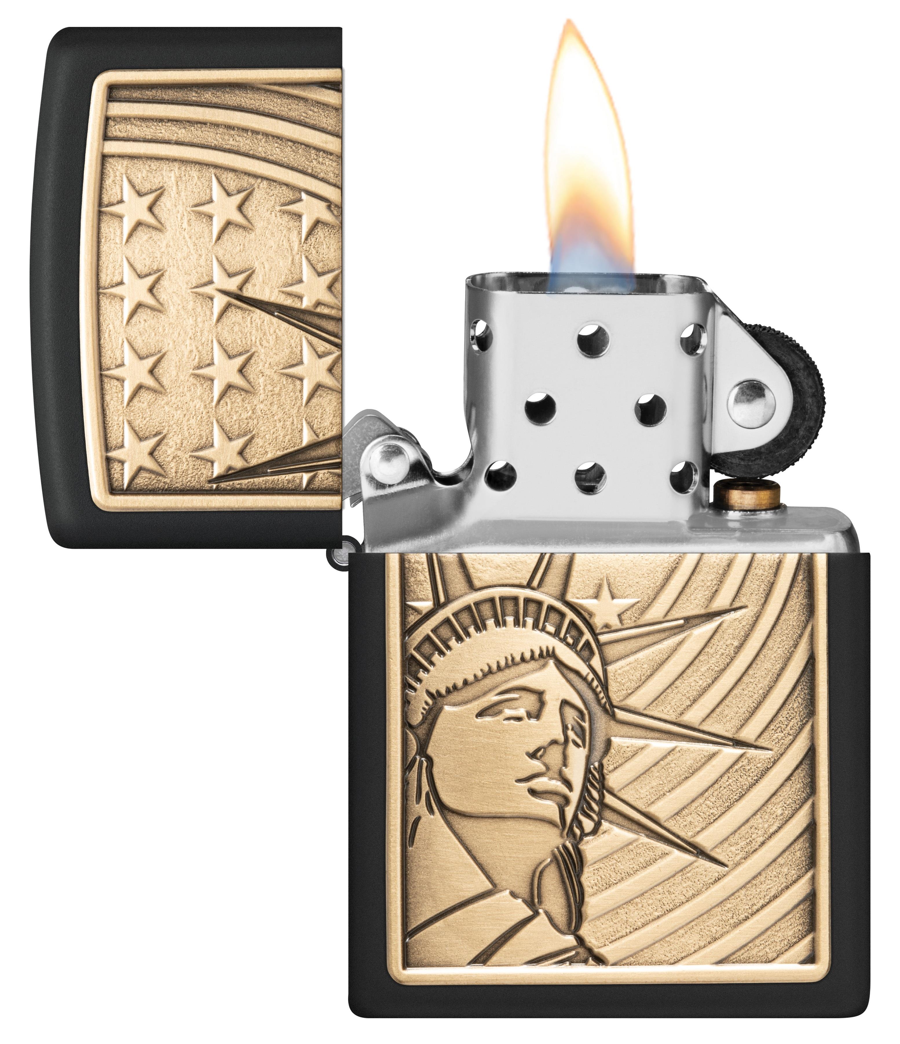 TR8468,Zippo Çakmak 218 Liberty And Flag Emblem 48921-114536