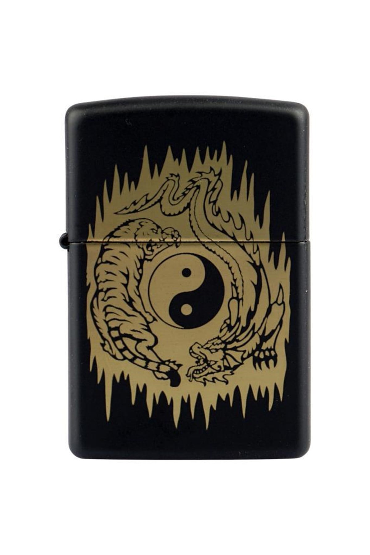TR4161,Zippo Çakmak 218 Tiger Dragon Yin Yang Design
