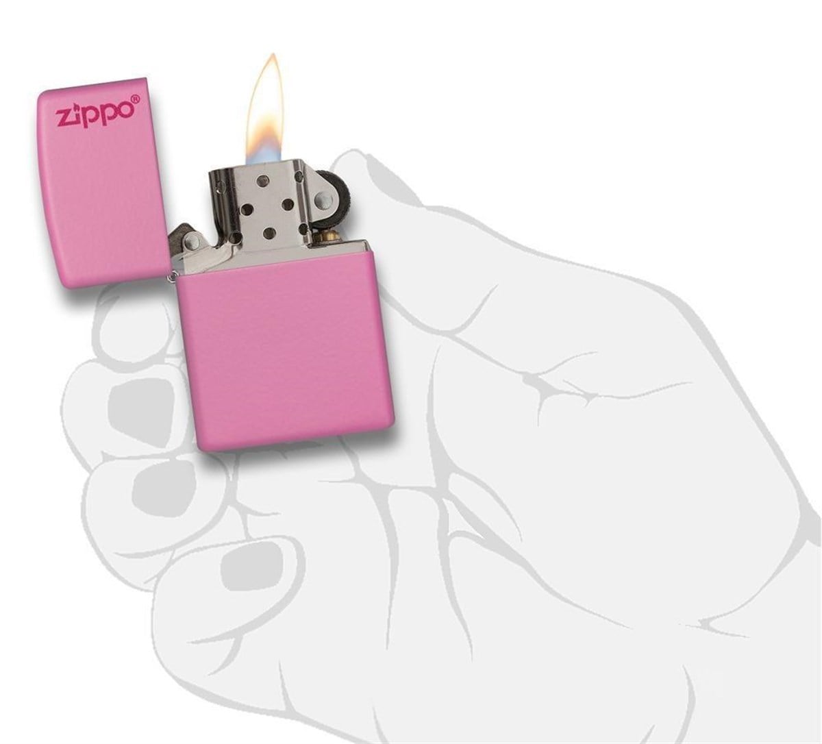 TR3256,Zippo Çakmak 238Zl Zippo Logo Pink 238Zl-000005