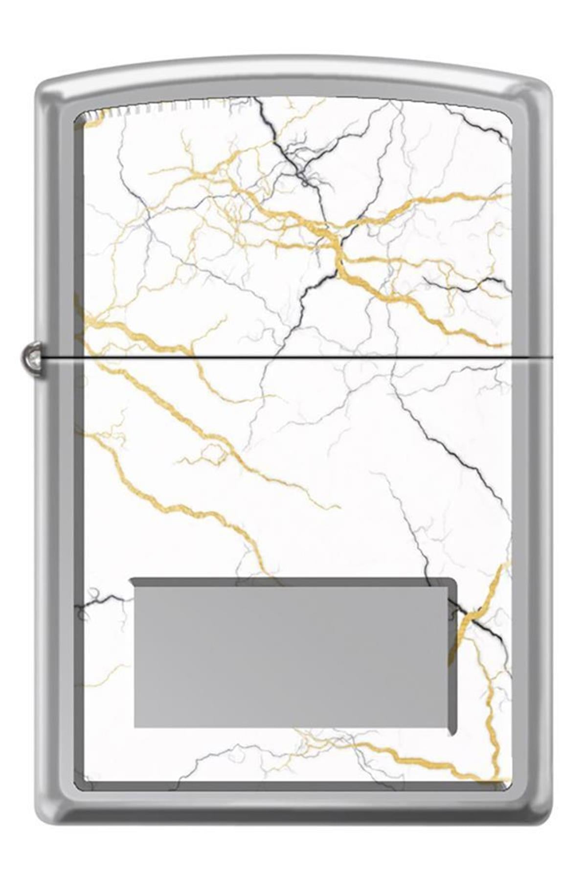 TR6289,Zippo Çakmak 250-107351 Chrome Marble Panel Design 2