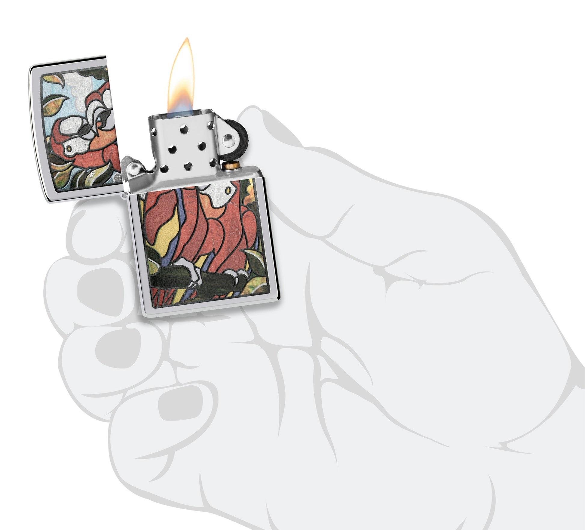 TR8481,Zippo Çakmak 250 Parrot Design 46142-114554