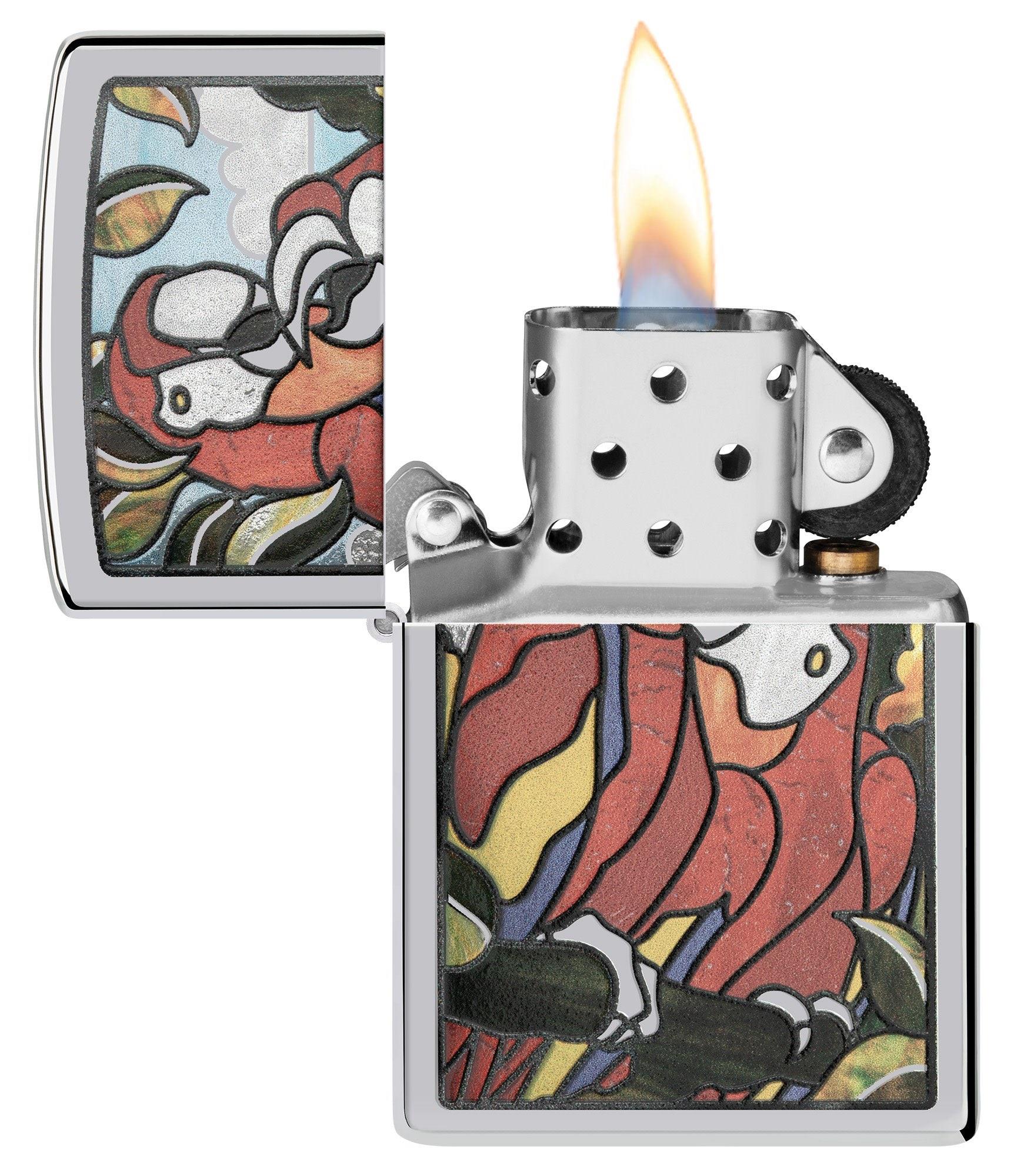 TR8481,Zippo Çakmak 250 Parrot Design 46142-114554