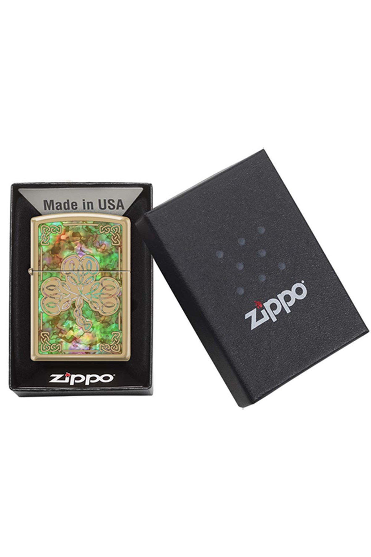 TR4422,Zippo Çakmak 254B-062290 Celtic Clover In Fuzion