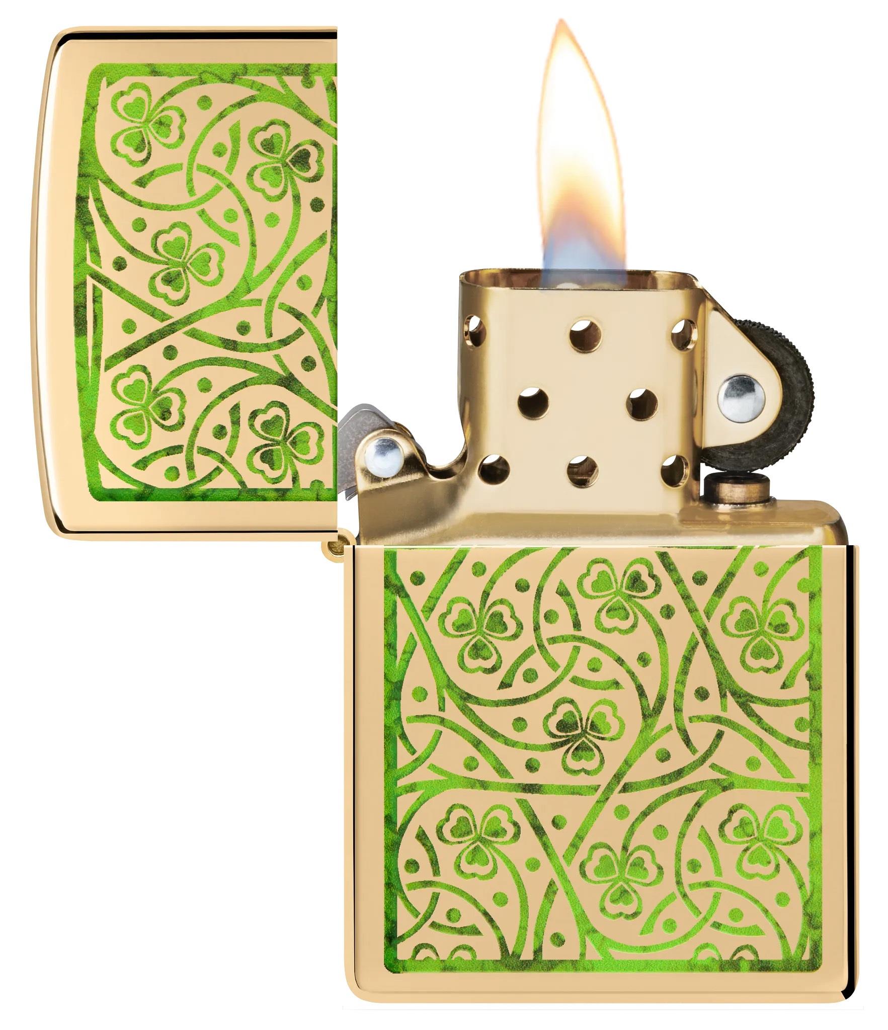 TR9411,Zippo Çakmak 254B Clover Design 48806-111364