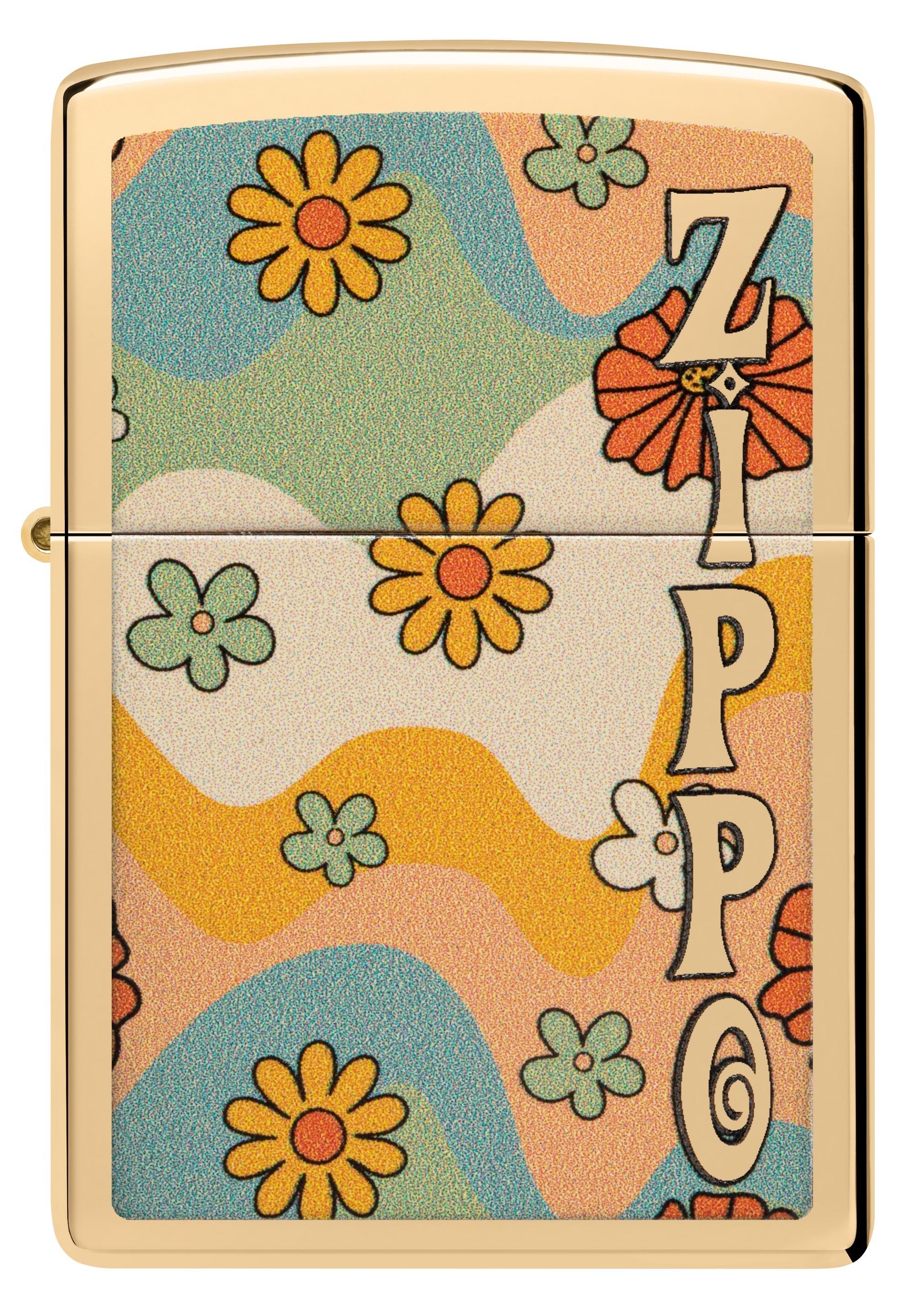 TR8535,Zippo Çakmak 254B Zippo Flower Power 48503-103340