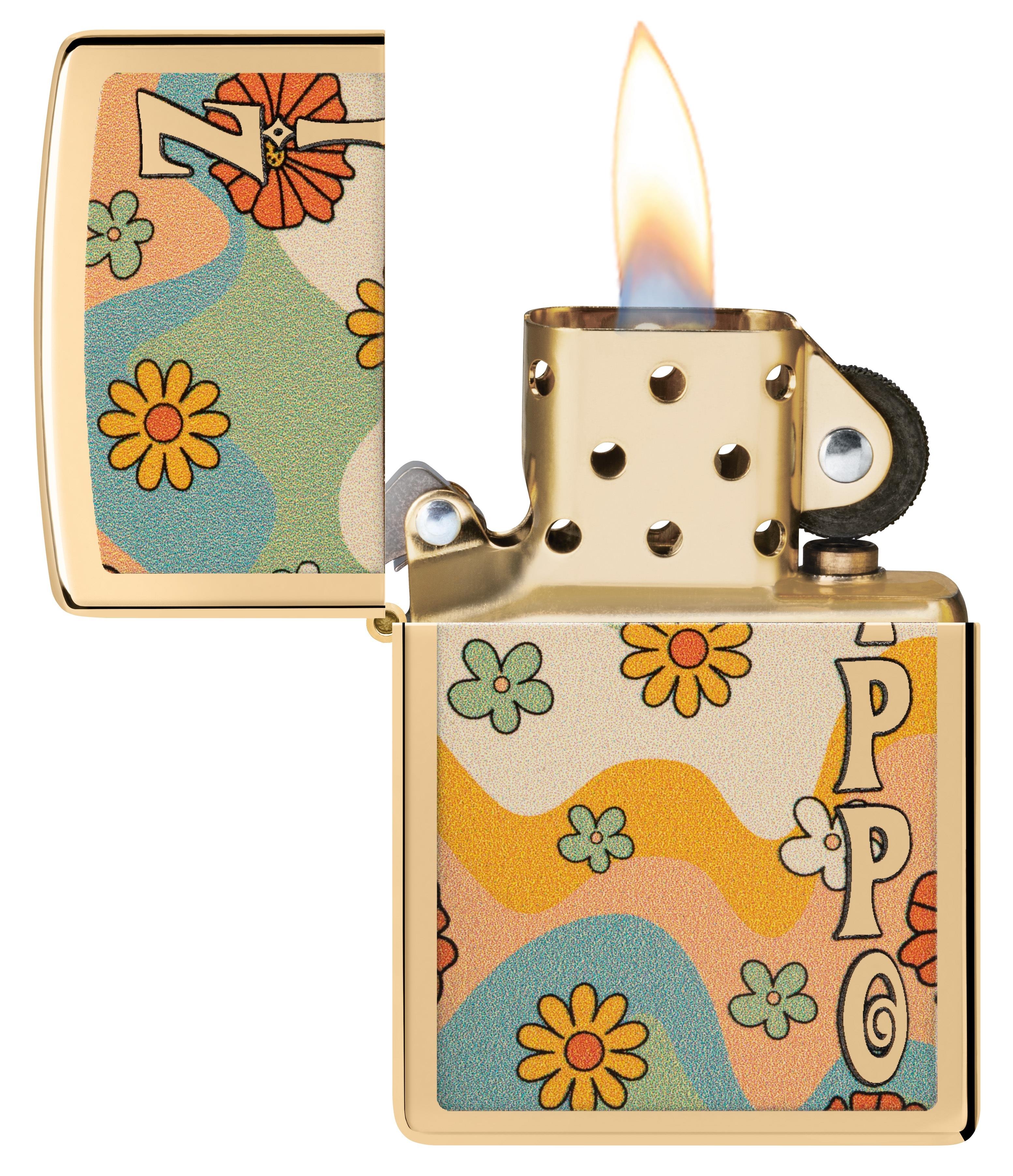 TR8535,Zippo Çakmak 254B Zippo Flower Power 48503-103340