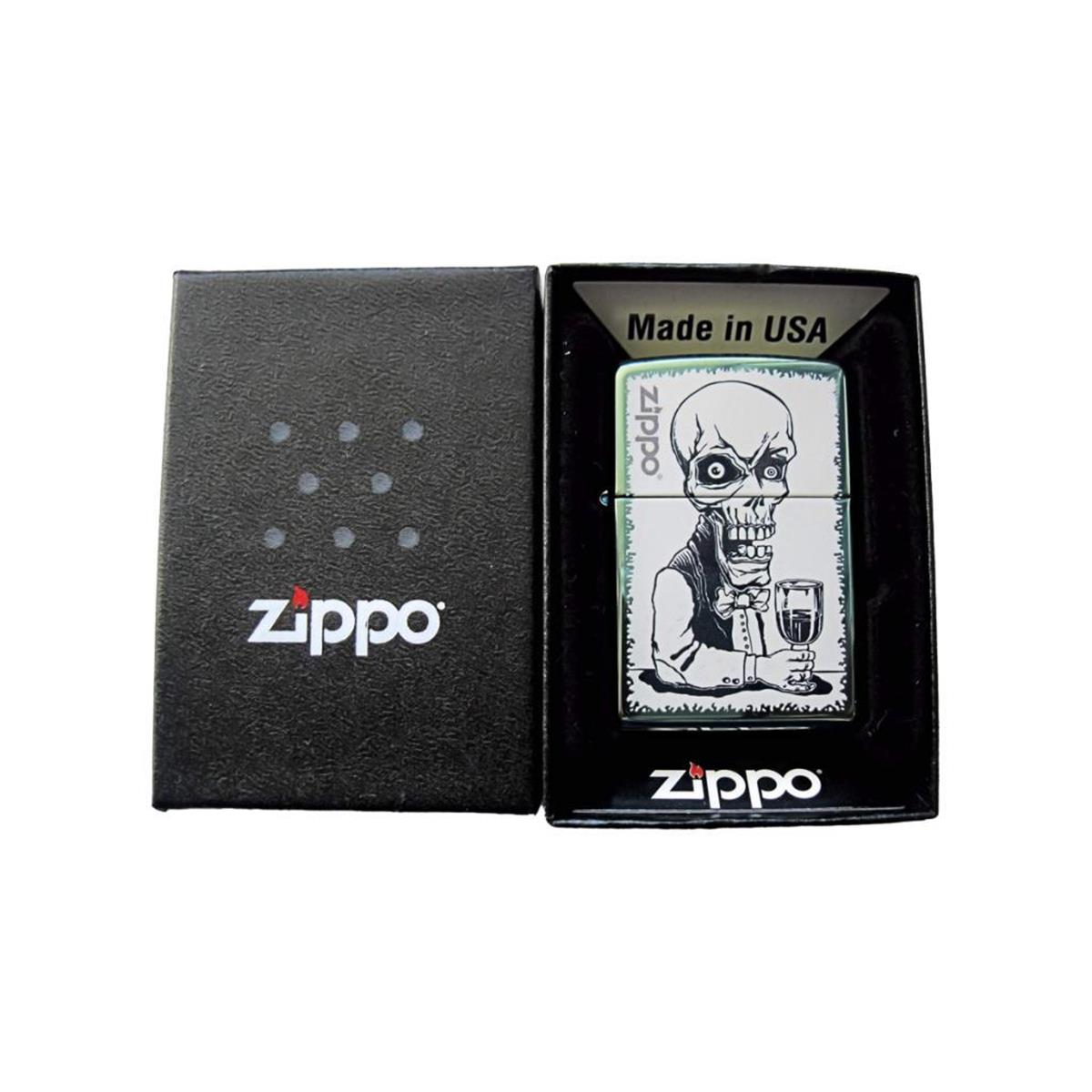 TR4004,Zippo Çakmak 28129 Skeleton Bartender Design 28679-000004