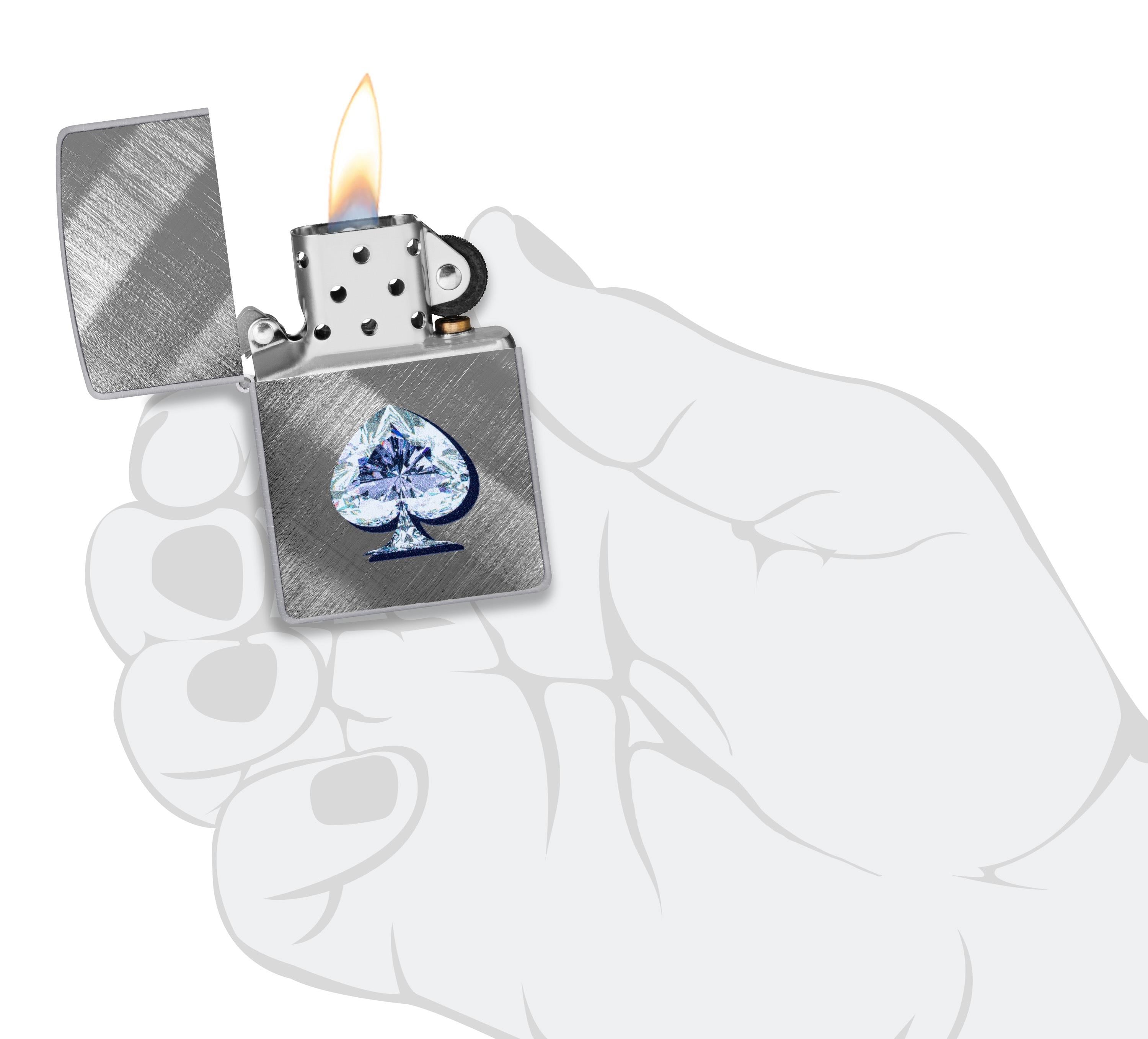 TR8523,Zippo Çakmak 28182 Ace Of Spades Diamond Design 46472-121926