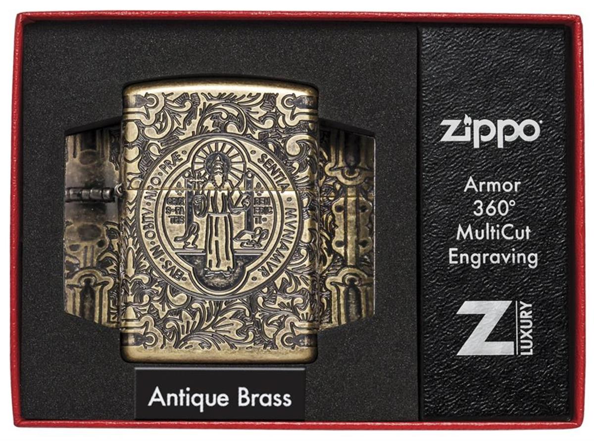 TR6294,Zippo Çakmak 29719-066426 29561 St Benedict Design