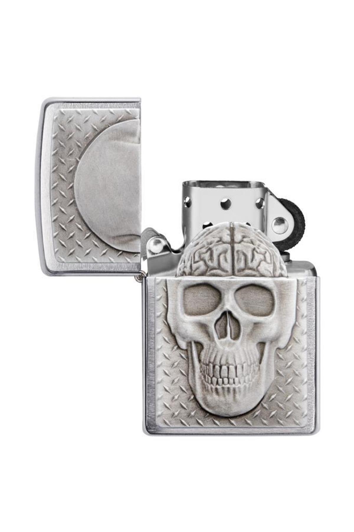 TR5386,Zippo Çakmak 29818-069123 200 Skull With Brain Surprise