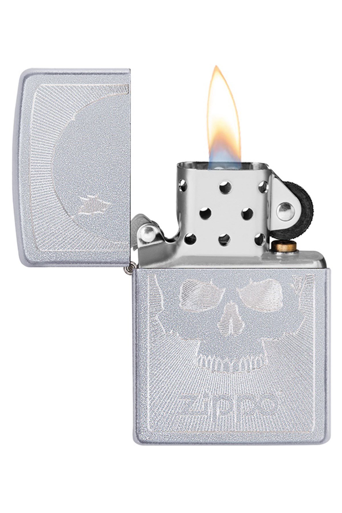 TR4409,Zippo Çakmak 29858-069952 Skull With Lines 1