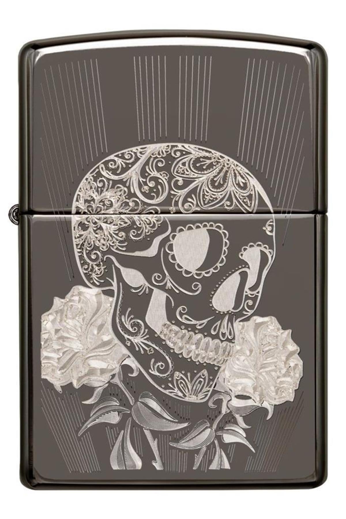 TR6175,Zippo Çakmak 29883-069967 Fancy Skull Design
