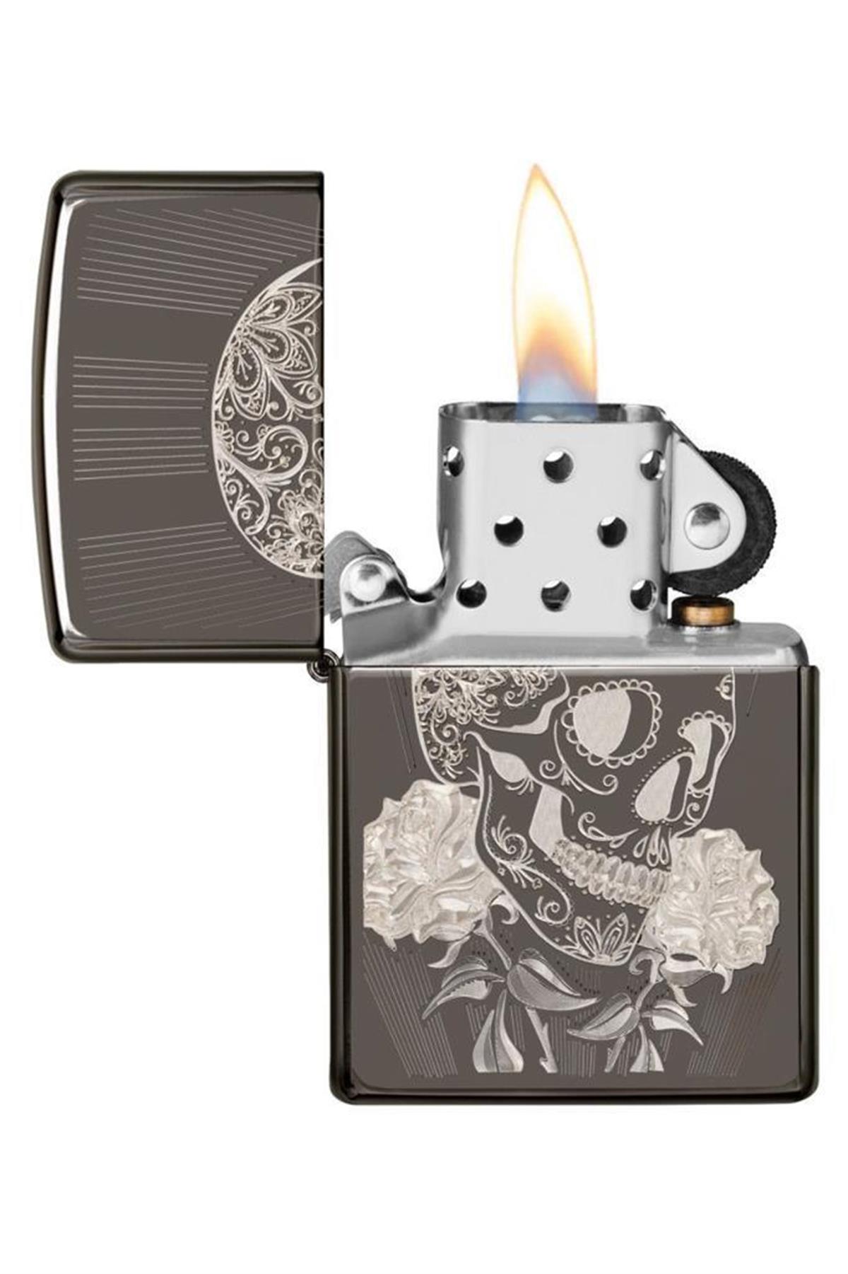 TR6175,Zippo Çakmak 29883-069967 Fancy Skull Design