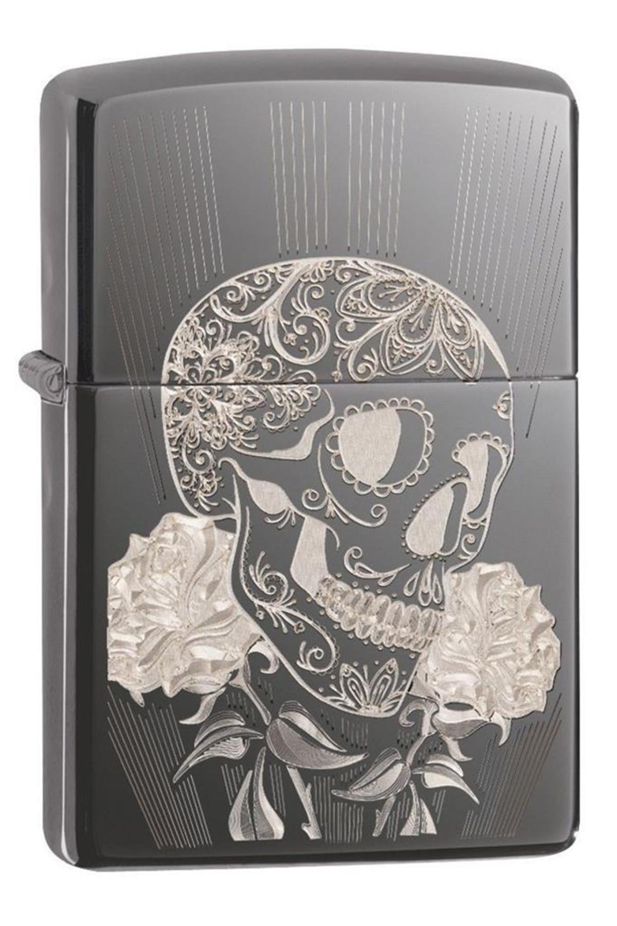 TR6175,Zippo Çakmak 29883-069967 Fancy Skull Design