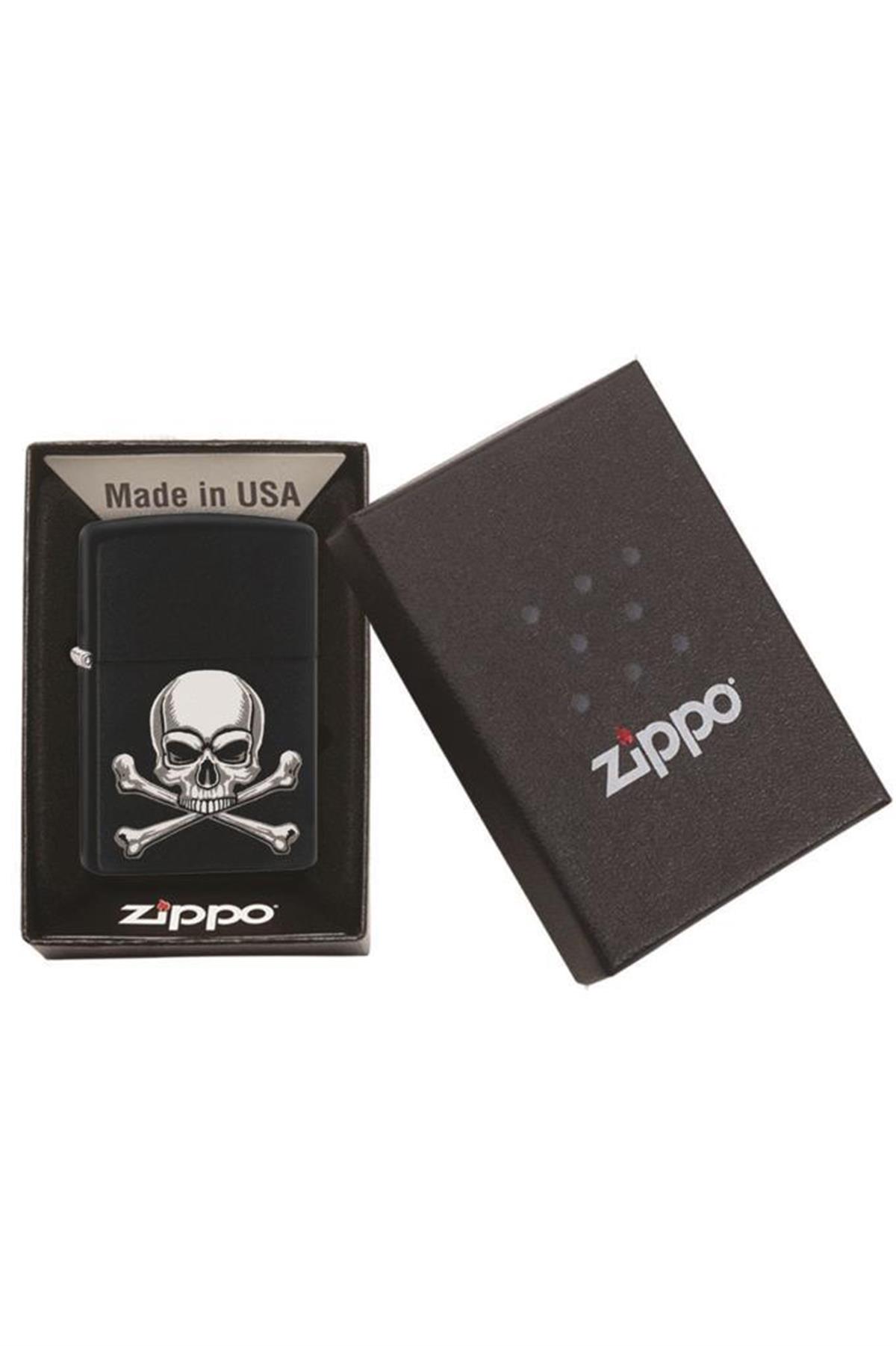 TR5455,Zippo Çakmak 29917-071733 218 Pf19 Skull Crossbones Design