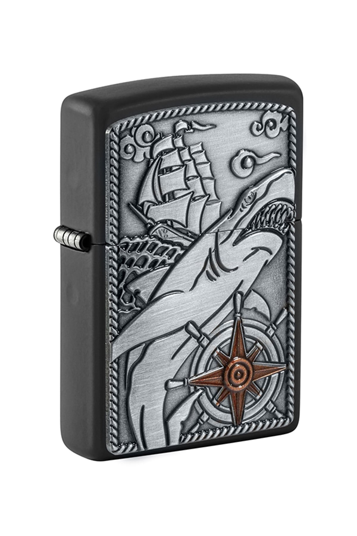 TR4859,Zippo Çakmak 48120 Shark Ship Emblem
