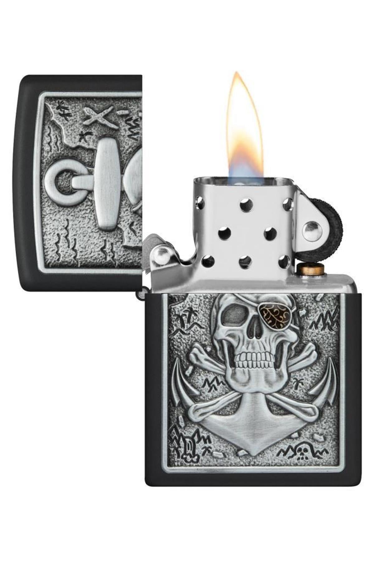 TR5499,Zippo Çakmak 48122-098031 Skull Anchor Emblem