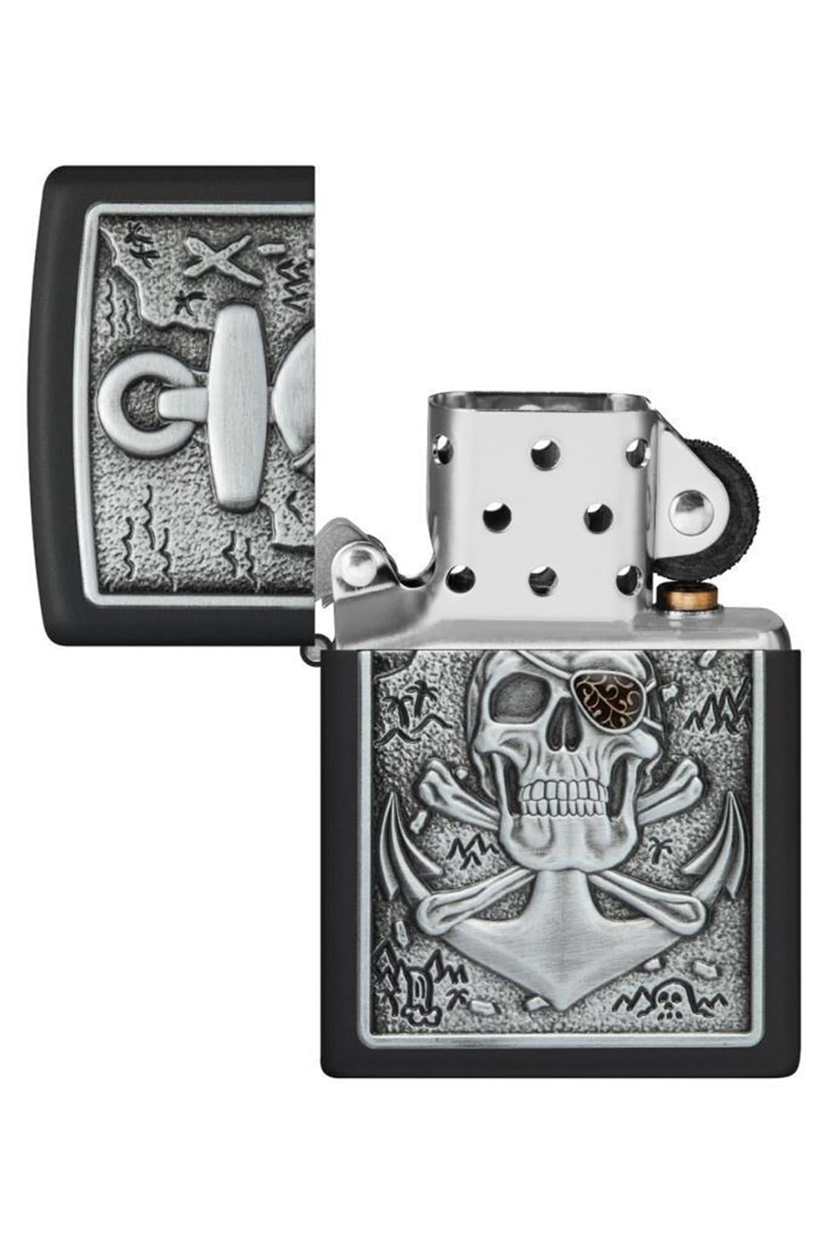 TR5499,Zippo Çakmak 48122-098031 Skull Anchor Emblem