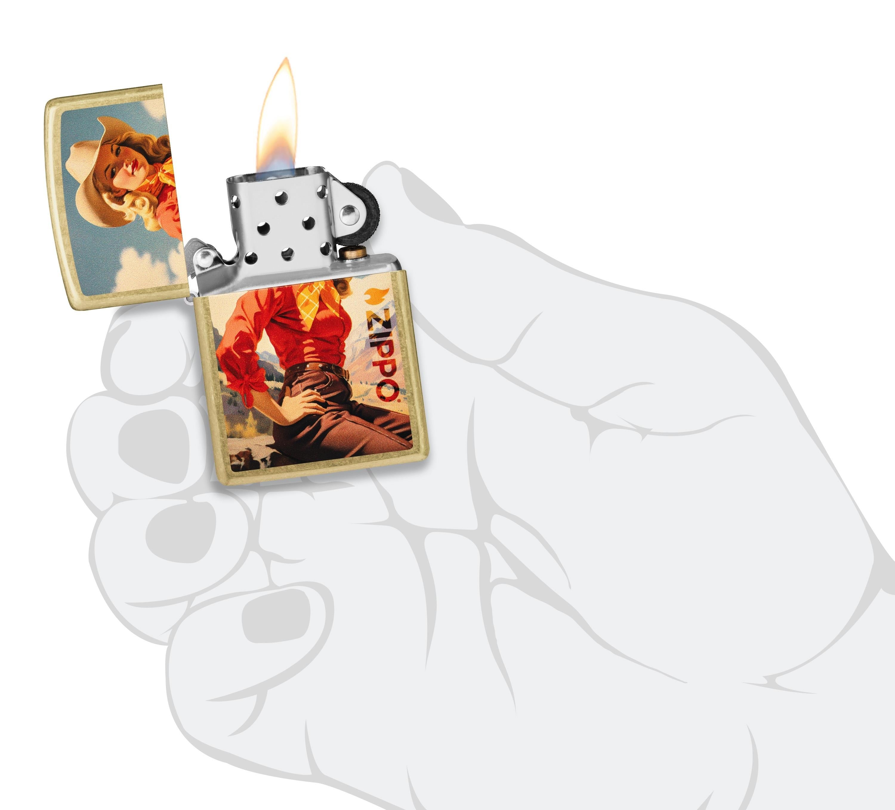 TR8506,Zippo Çakmak 48267 Cowgirl Design 46248-121943