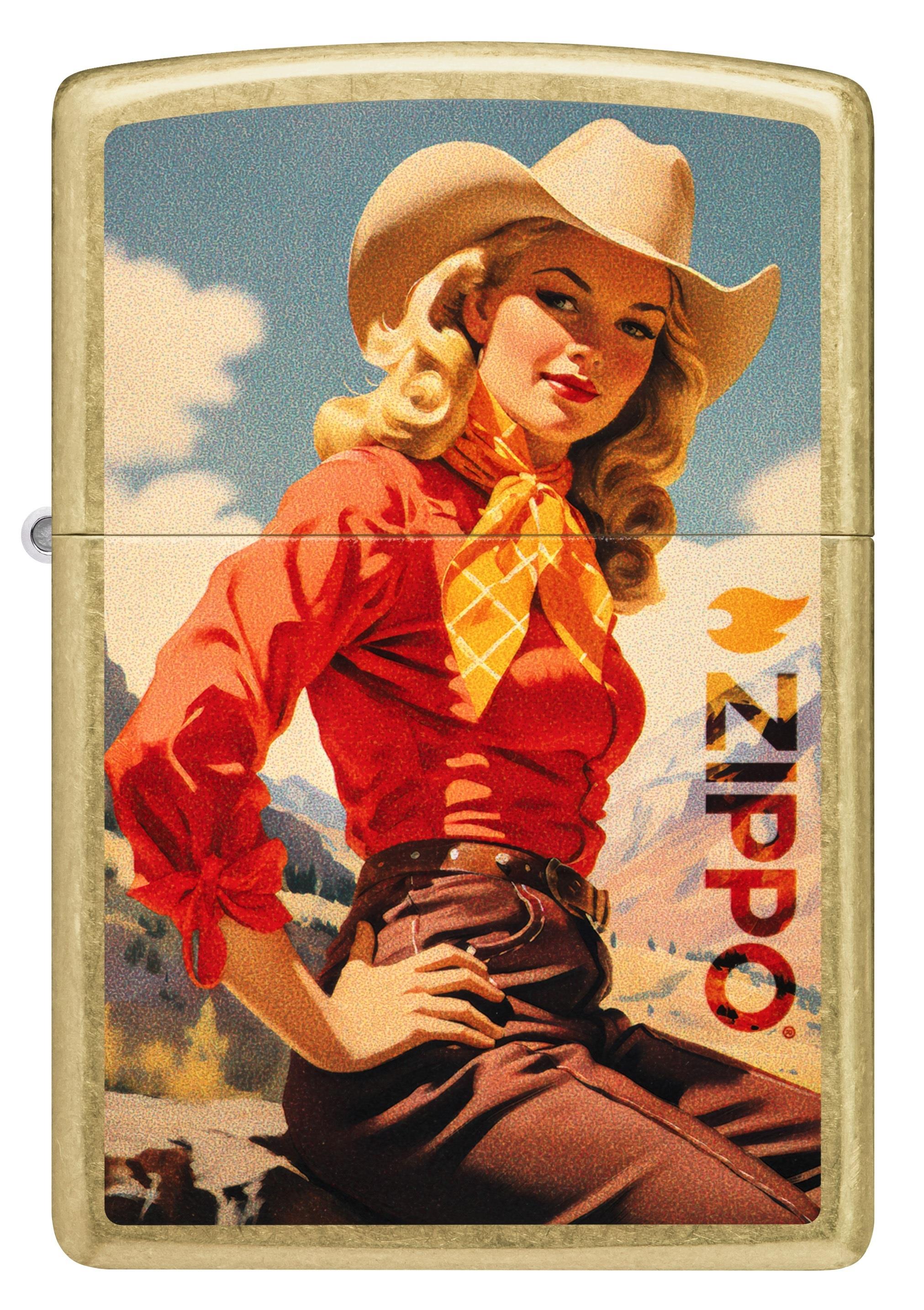 TR8506,Zippo Çakmak 48267 Cowgirl Design 46248-121943