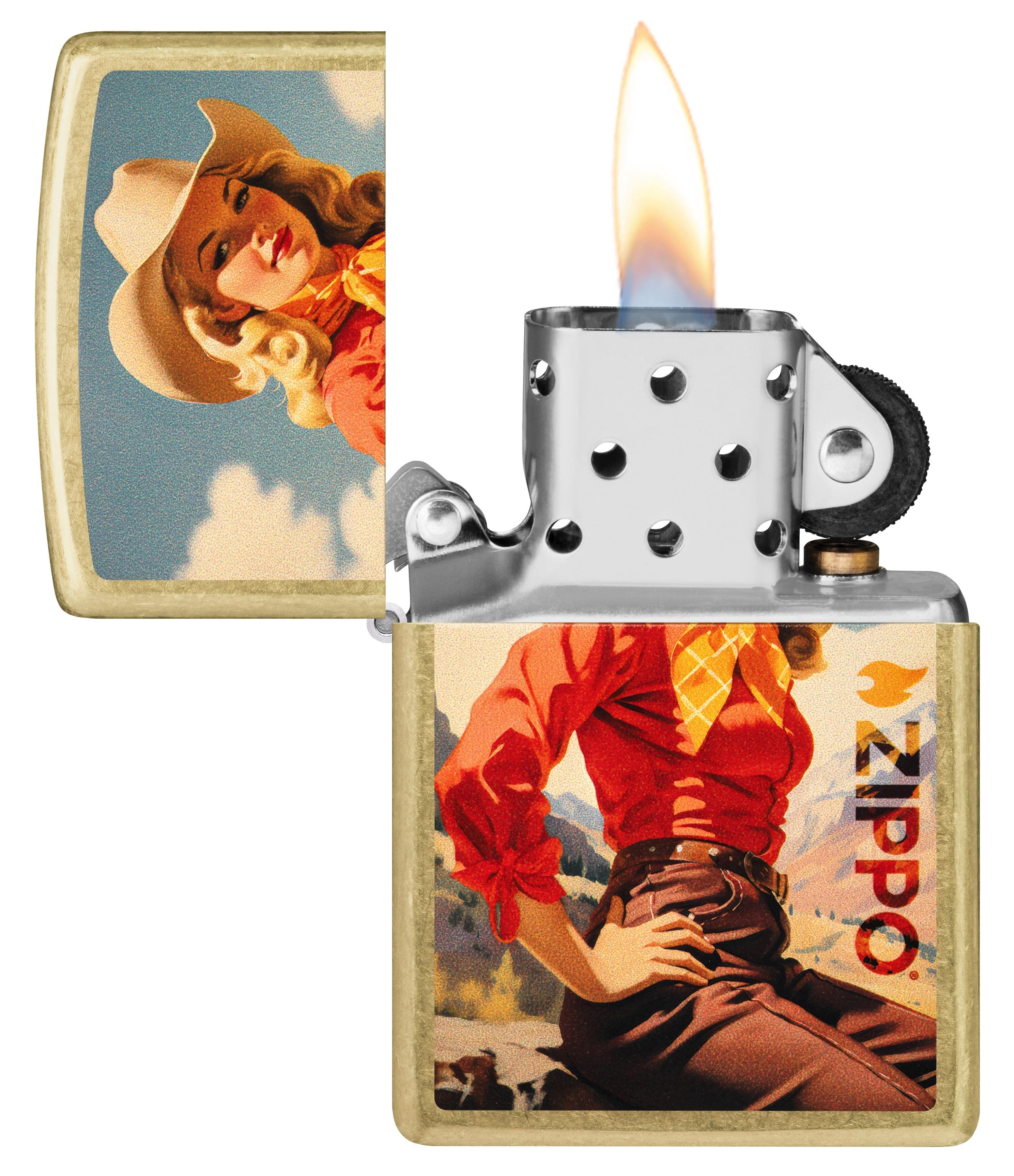 TR8506,Zippo Çakmak 48267 Cowgirl Design 46248-121943