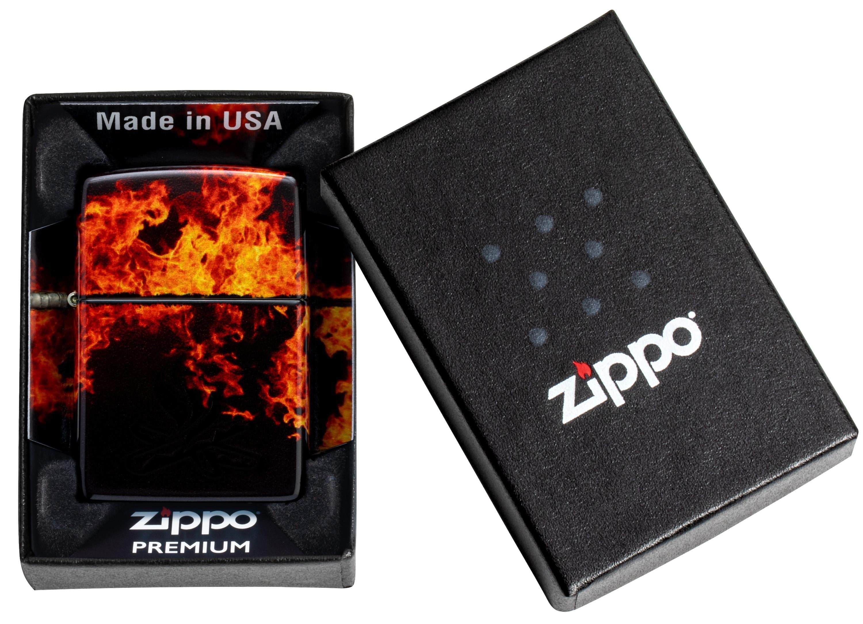 TR8473,Zippo Çakmak 48458 Campfire Design 46389-117550